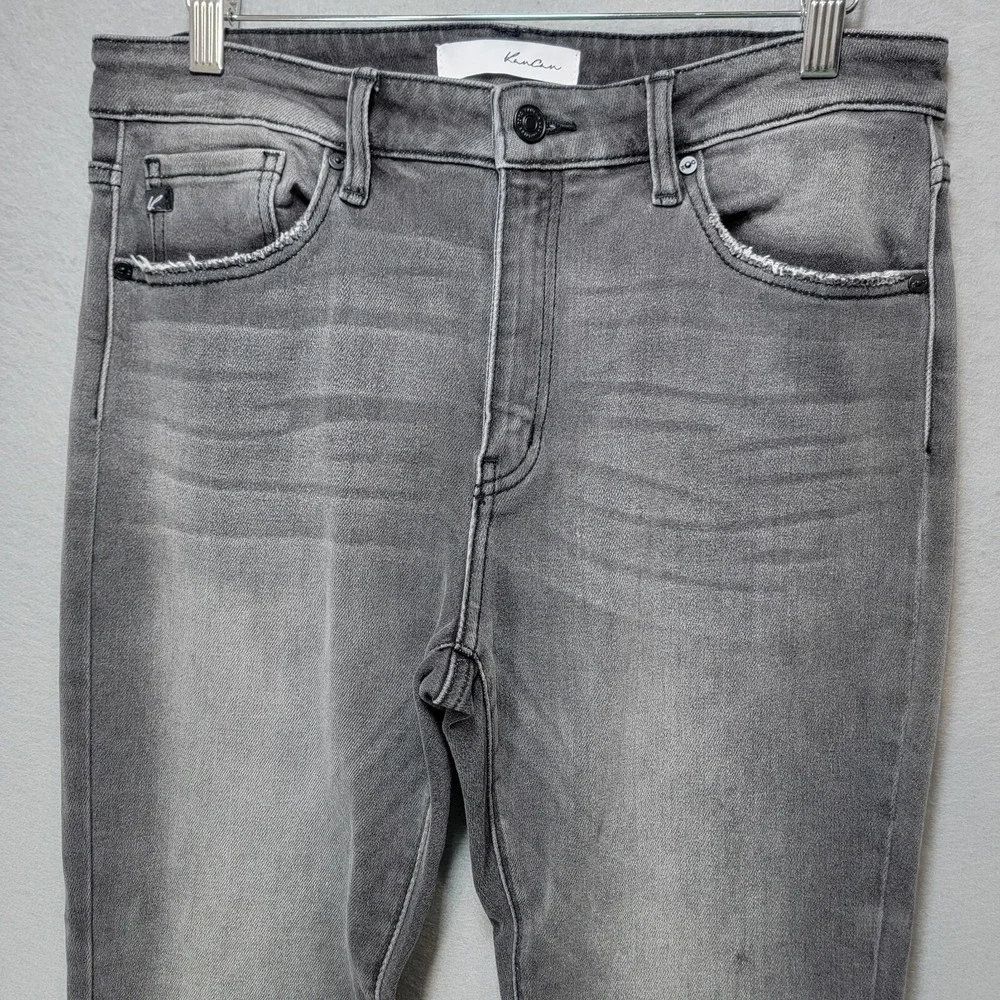 KanCan Signature Mid Rise Skinny Jeans Womens 13 30 Grunge‎ Punk Stretch Gray